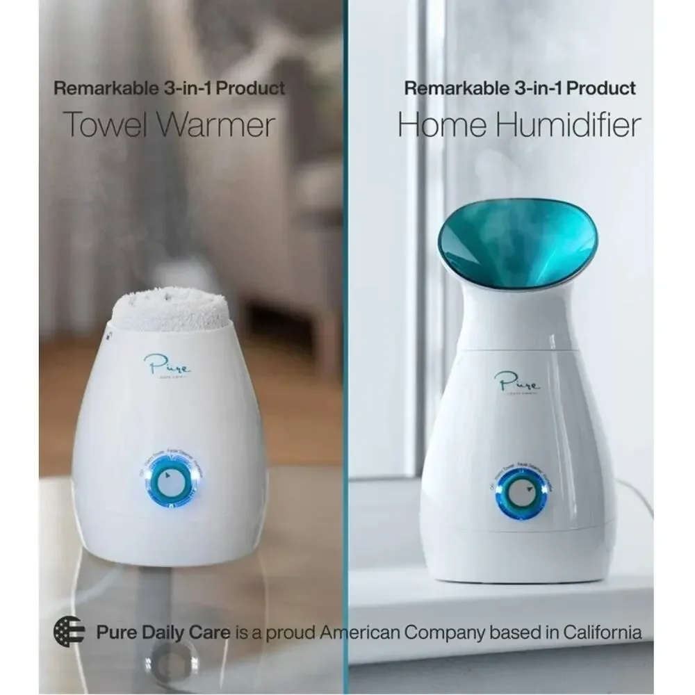 Pure Daily Care NanoSteamer 3-in-1 Facial Steamer & Extraction Kit NEW Open Box